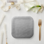Assiettes En Carton Motif de maillage géométrique gris<br><div class="desc">Gray Gradient Mesh géométrique Motif cadeaux uniques pour lui. Elégant et cool maillage géométrique Triangle avec dégradé noir blanc gris. ,  gris,  gris,  dégradé,  maillage,  triangle,  triangles,  géométrie,  géométrie,  motif,  cool,  ,  noir,  blanc</div>