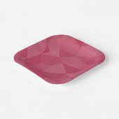 Assiettes En Carton motif de maillage géométrique rose rose (Angulaire)