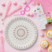 Assiettes En Carton Motif de mandala beige et crème (Fête)