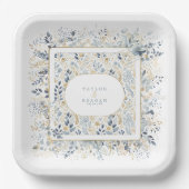 Assiettes En Carton Motif de Mariage de fleurs doux ID1045 (Recto)