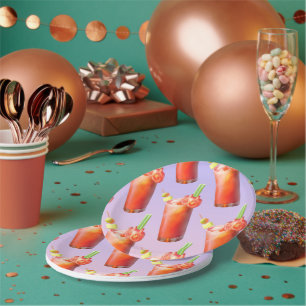 Assiettes En Carton Motif de Marie Sanglante : Art de répétition surré