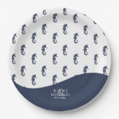 Assiettes En Carton Motif de mer Blue Wave V1 ID836 (Devant)