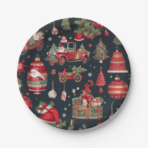 Assiettes En Carton Motif de Noël
