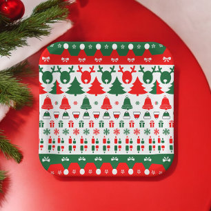 Assiettes En Carton Motif de Noël
