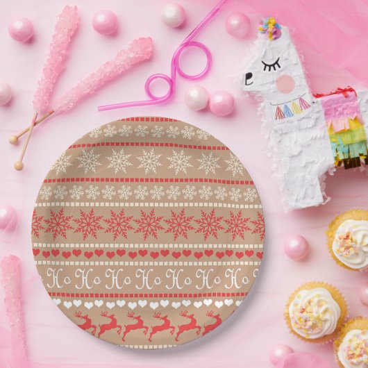 Assiettes En Carton Motif de Noël (Fête)