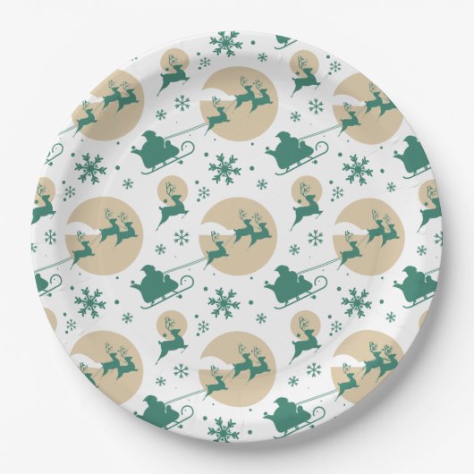 Assiettes En Carton Motif de Noël 118 (Devant)