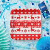 Assiettes En Carton Motif de Noël avec rennes et flocons de neige (Fête)