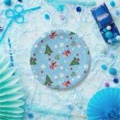 Assiettes En Carton Motif de Noël bleu Elmo & Tango (Fête)