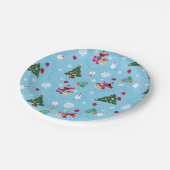 Assiettes En Carton Motif de Noël bleu Elmo & Tango (Angle)