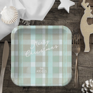 Assiettes En Carton Motif de Noël côtier #2 ID1009