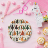 Assiettes En Carton Motif de Noël d'art populaire scandinave (Fête)