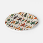 Assiettes En Carton Motif de Noël d'art populaire scandinave (Angle)