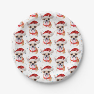 Assiettes En Carton Motif de Noël de chien Chihuahua mignon