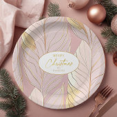 Assiettes En Carton Motif de Noël en or rose #29 ID1009