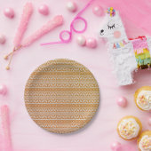 Assiettes En Carton Motif de Noël Knit Knit Knit Cross Wool | (Fête)