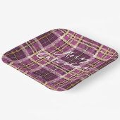 Assiettes En Carton Motif de Noël Magenta Gold n° 7 ID1009 (Angulaire)