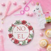 Assiettes En Carton Motif de Noël Poinsettia (Fête)