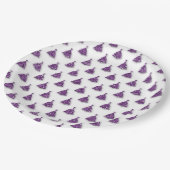 Assiettes En Carton Motif de Noël pourpre (Angle)