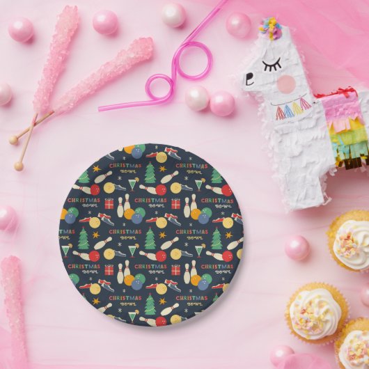 Assiettes En Carton Motif de Noël rétro (Fête)