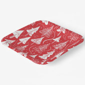 Assiettes En Carton Motif de Noël rouge #6 ID1009 (Angulaire)