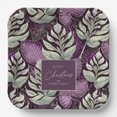 Assiettes En Carton Motif de Noël vert violet #29 ID1009 (Recto)
