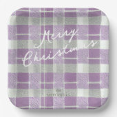 Assiettes En Carton Motif de Noël vert violet #7 ID1009 (Recto)
