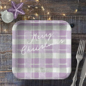Assiettes En Carton Motif de Noël vert violet #7 ID1009