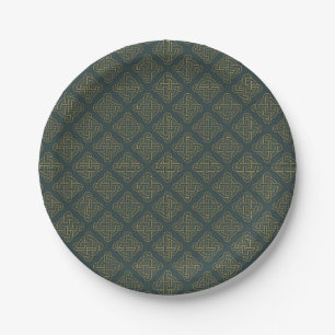 Assiettes En Carton Motif de noeud celtique élégant