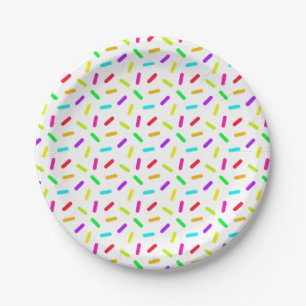 Assiettes En Carton Motif de paillettes Personnalisé Coloré