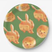 Assiettes En Carton Motif de pain en forme d'animal adorable (Devant)