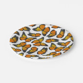Assiettes En Carton Motif de papillon de monarque (Angle)