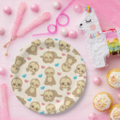 Assiettes En Carton Motif De Parfums, Mignons Parfums, Coeurs (Fête)