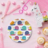 Assiettes En Carton Motif de partie d'escargot (Fête)