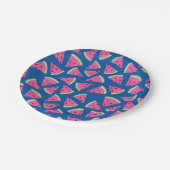 Assiettes En Carton Motif de pastèque tropicale (Angle)