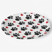 Assiettes En Carton Motif De Pâtes, Pâtes De Chien, Pâtes Noires, Coeu (Angle)