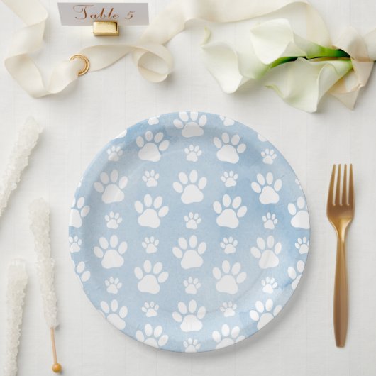 Assiettes En Carton Motif De Pâtes, Patrouilles Blanches, Aquarelles,  (Mariage)