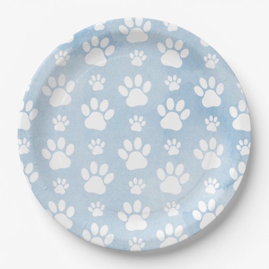 Assiettes En Carton Motif De Pâtes, Patrouilles Blanches, Aquarelles,  (Devant)