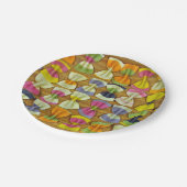 Assiettes En Carton Motif de pâtes Rainbow (Angle)