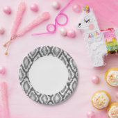 Assiettes En Carton motif de peau de serpent python (Fête)