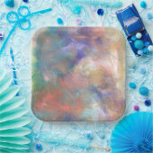 Assiettes En Carton Motif de peinture Abstrait flou (Fête)