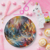 Assiettes En Carton Motif de peinture texturé épais (Fête)