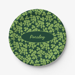 Assiettes En Carton Motif de persil