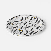 Assiettes En Carton Motif de pingouin noir et blanc (Angle)