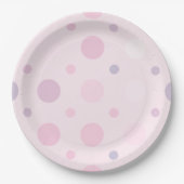 Assiettes En Carton Motif de point rose mignon (Devant)