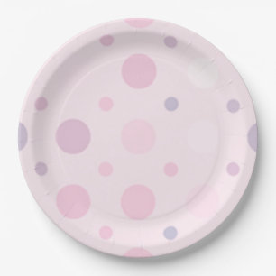 Assiettes En Carton Motif de point rose mignon