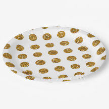 Motif de pois de parties scintillantes d'or de