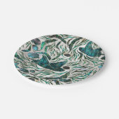Assiettes En Carton Motif de poisson stingray et squelette Abalone (Angle)