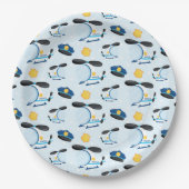 Assiettes En Carton Motif de police (Devant)