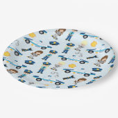 Assiettes En Carton Motif de police (Angle)