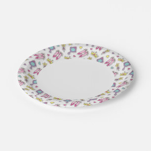 Assiettes En Carton motif de princesse papillon